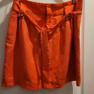 Banana Republic Linen Blend Orange Mini Skirt